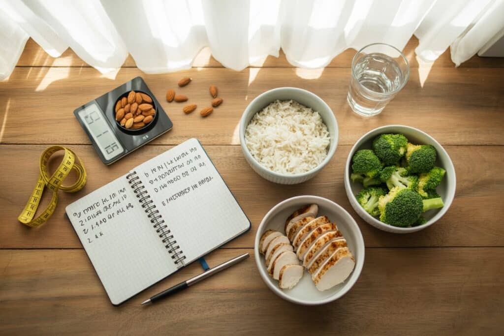 Calcul des besoins caloriques avec portions alimentaires