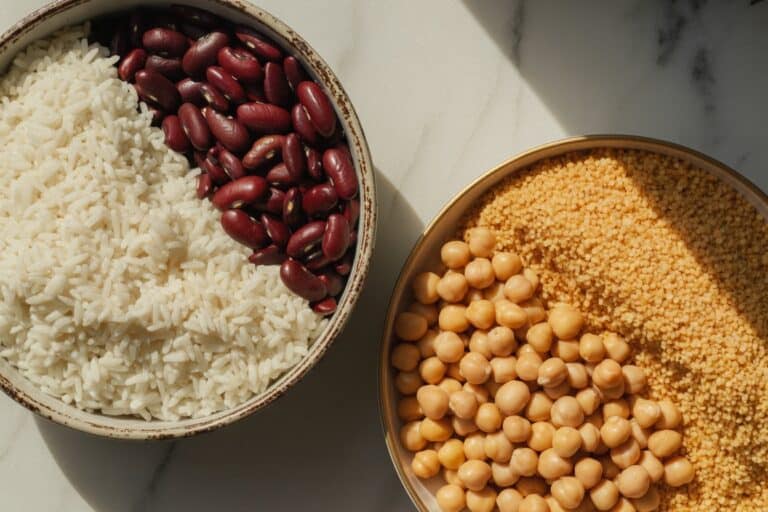 Combinaisons de protéines complémentaires : riz et lentilles