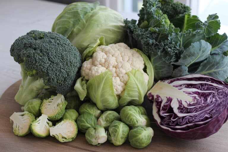 Légumes crucifères : brocoli, chou-fleur, chou et chou de Bruxelles