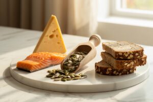 Aliments riches en phosphore : fromage, viande et lentilles