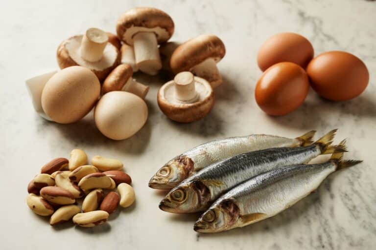 Aliments riches en sélénium : noix du Brésil, thon et oeufs
