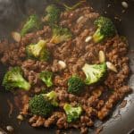 Bœuf haché sauté aux brocolis