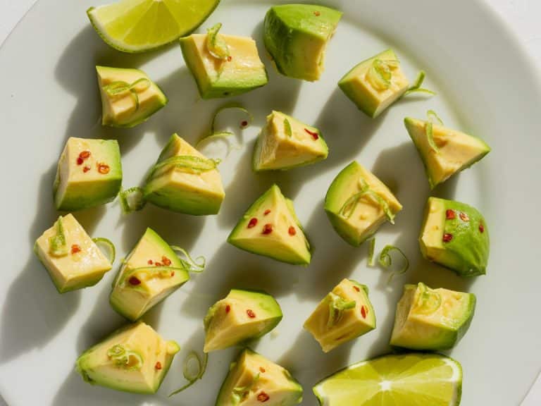 Bouchées d'avocat au citron vert et piment