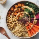 Buddha bowl vegan aux légumes rôtis
