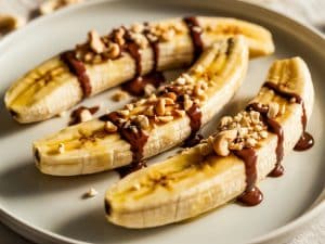 Banane grillée au cacao et noix de cajou