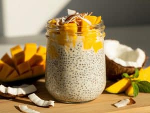 Chia pudding coco-mangue