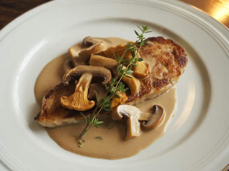 Escalope de veau aux champignons