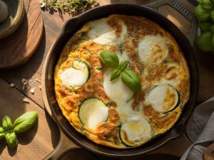 Frittata aux courgettes et mozzarella