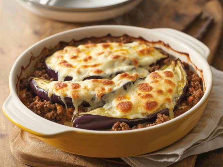 Gratin d'aubergines à la viande hachée