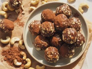 Energy balls noix de cajou et cacao