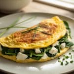 Omelette aux épinards et féta
