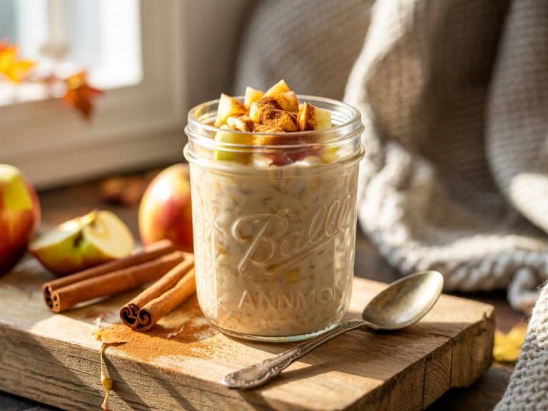 Overnight oats pomme-cannelle