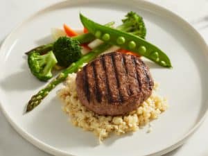 Steak haché et riz de chou-fleur