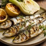 Sardines grillées au citron et fenouil
