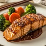 Saumon teriyaki et légumes vapeur