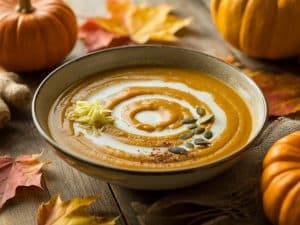 Soupe de courge butternut au gingembre
