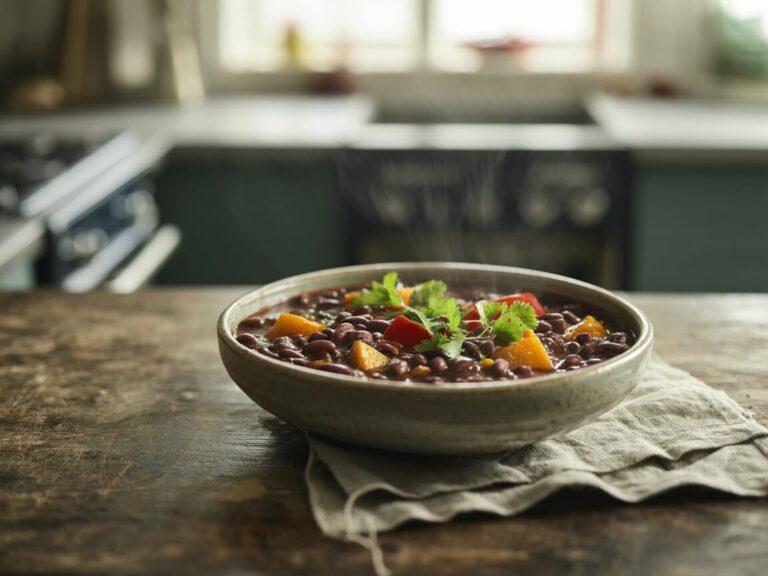 Chili sin carne aux haricots rouges et potimarron
